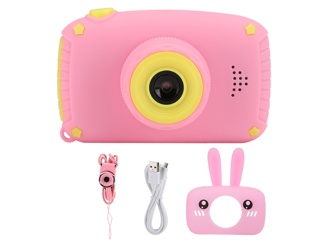 Câmera Digital Infantil Rosa, 12 MP, tela de 2 polegadas CHABERLU