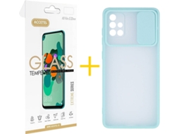 Capa + Película para Samsung Galaxy A71 ACCETEL Verde Água