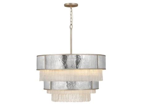 Lâmpada Pendente HINKLEY Qn-Reverie-12P-Cpg Aço Inoxidável e Cristal E14 12 Bulbos