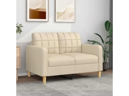 Vidaxl Sofá De 2 Lugares Tecido 120 Cm Cor Creme