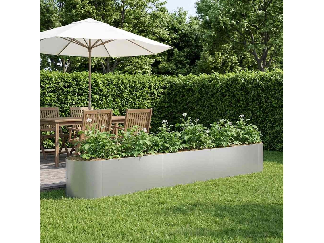 Vidaxl Cama De Jardim Elevada Aço Galvanizado 300 X 40 X 40 Cm Aço
