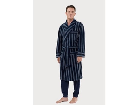 Roupão de inverno premium masculino com tecido de lã estampado de coruja noturna