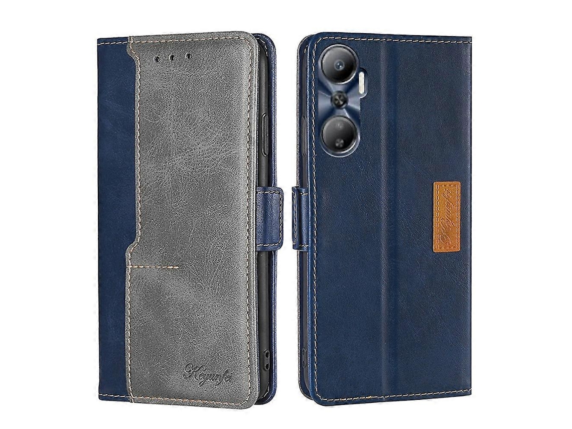 Capa De Couro Com Fivela Lateral E Contraste Para Infinix Hot 20 4g