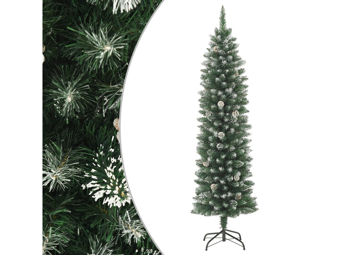 Vidaxl Árvore De Natal Artificial Fina Com Suporte Pvc 150 Cm