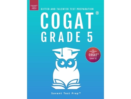 Livro Cogat Grade 5 Test Prep-gifted And Talented Test Preparation Book - Two Practice Tests For Children In Fifth Grade De Savant Test Prep (inglês)