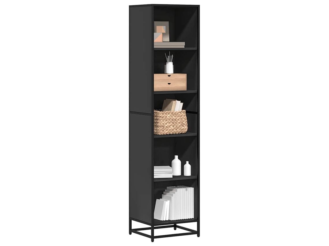 Vidaxl Estante 40x35x170,5 Cm Contraplacado Preto