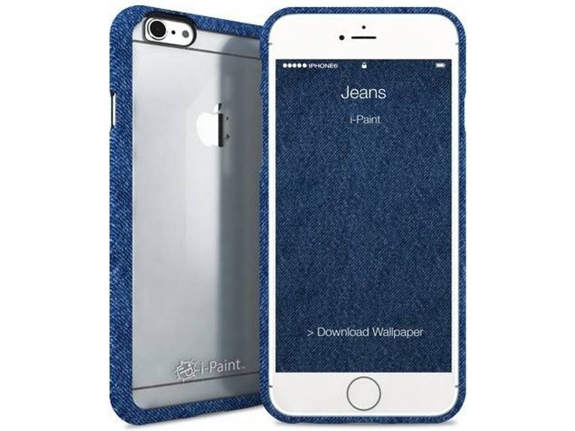 Capa iPhone 6, 6s, 7, 8 I-PAINT Ghost Jeans Azul
