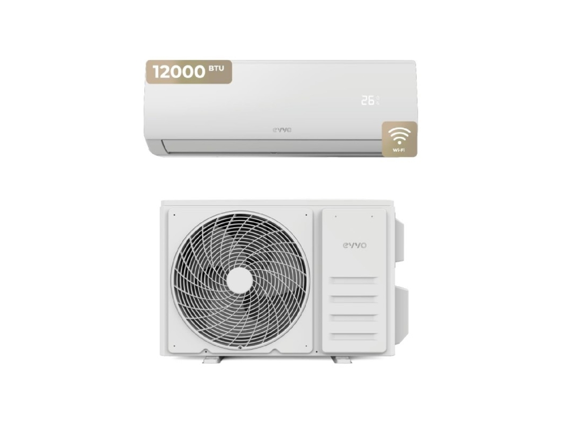 Ar Condicionado Evvo Split Clima Refrigeração E Aquecimento, Conectividade Wifi, Motor Inverter, Bomba De Calor, Classe A++/a+