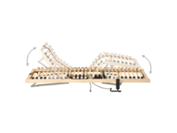 Cama De Solteiro | Cama De Adulto | Estrado De Ripas Elétrico Com 28 Ripas 7 Zonas 90x200 Cm Wsd951010