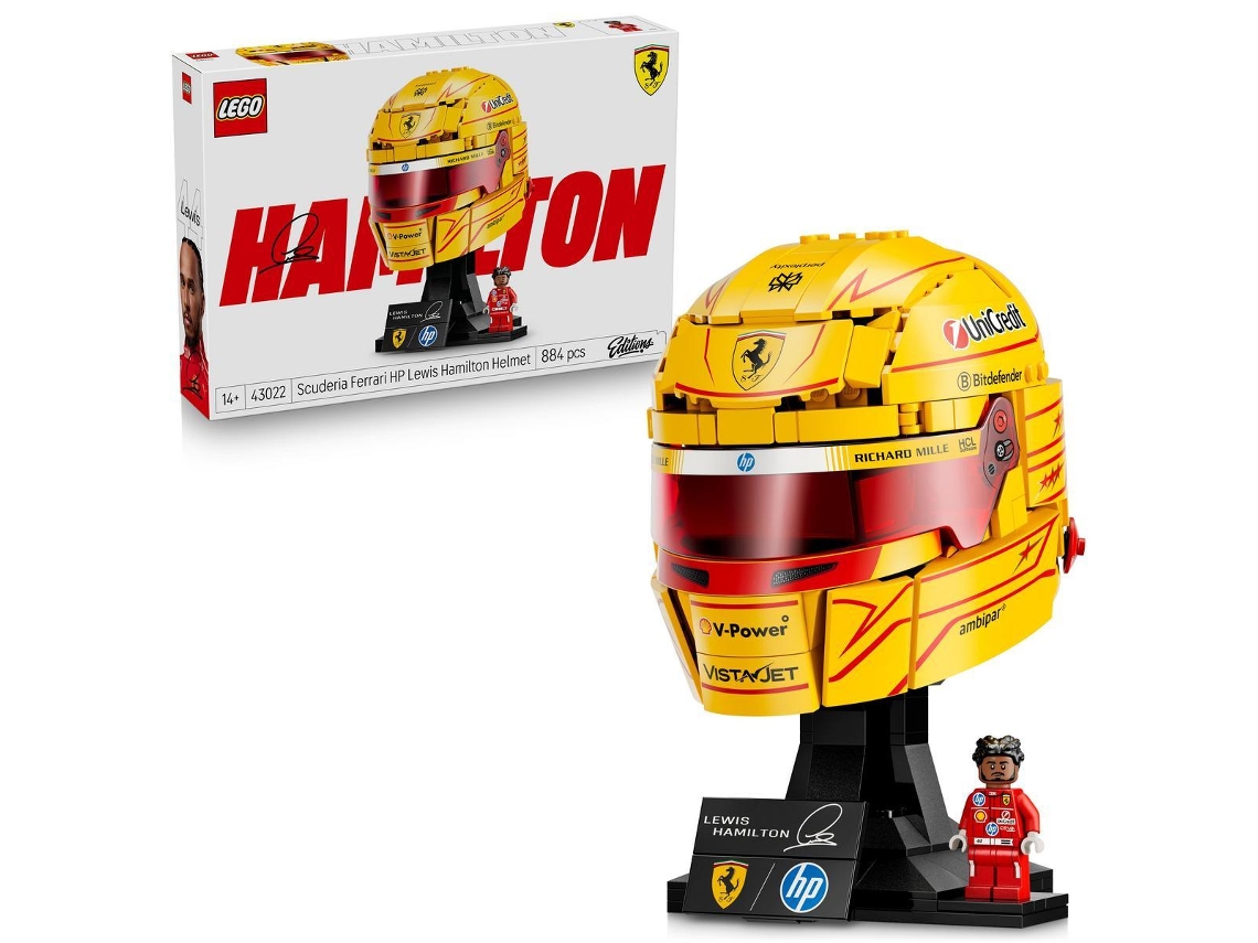 Lego® 43022 Editions Scuderia Ferrari Hp: Capacete De Lewis Hamilton - Capacete De F1
