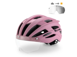Casco de Ciclismo Transpirável, com Óculos Desmontáveis, Mudança de Cor, Segurança S/MARCA