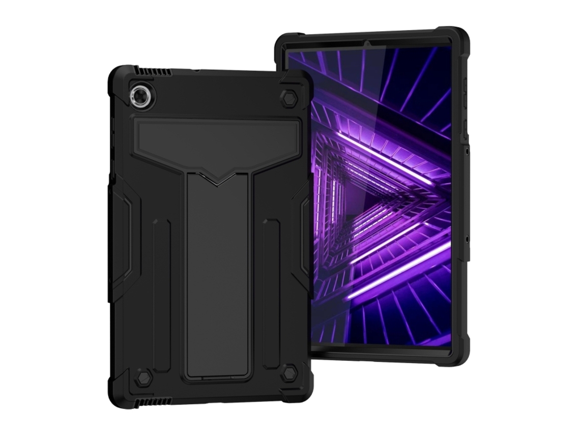 Capa Protetora Halinuia Para Lenovo Tab M10 Plus Tb‑x606f Estojo Silicone+pc Contraste‑cor Formato T Anti‑choque Com Suporte