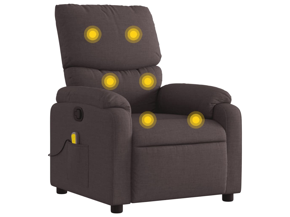 Massage Recliner Chair, Massage Recliner Chairs Vidaxl Marrom Tecido