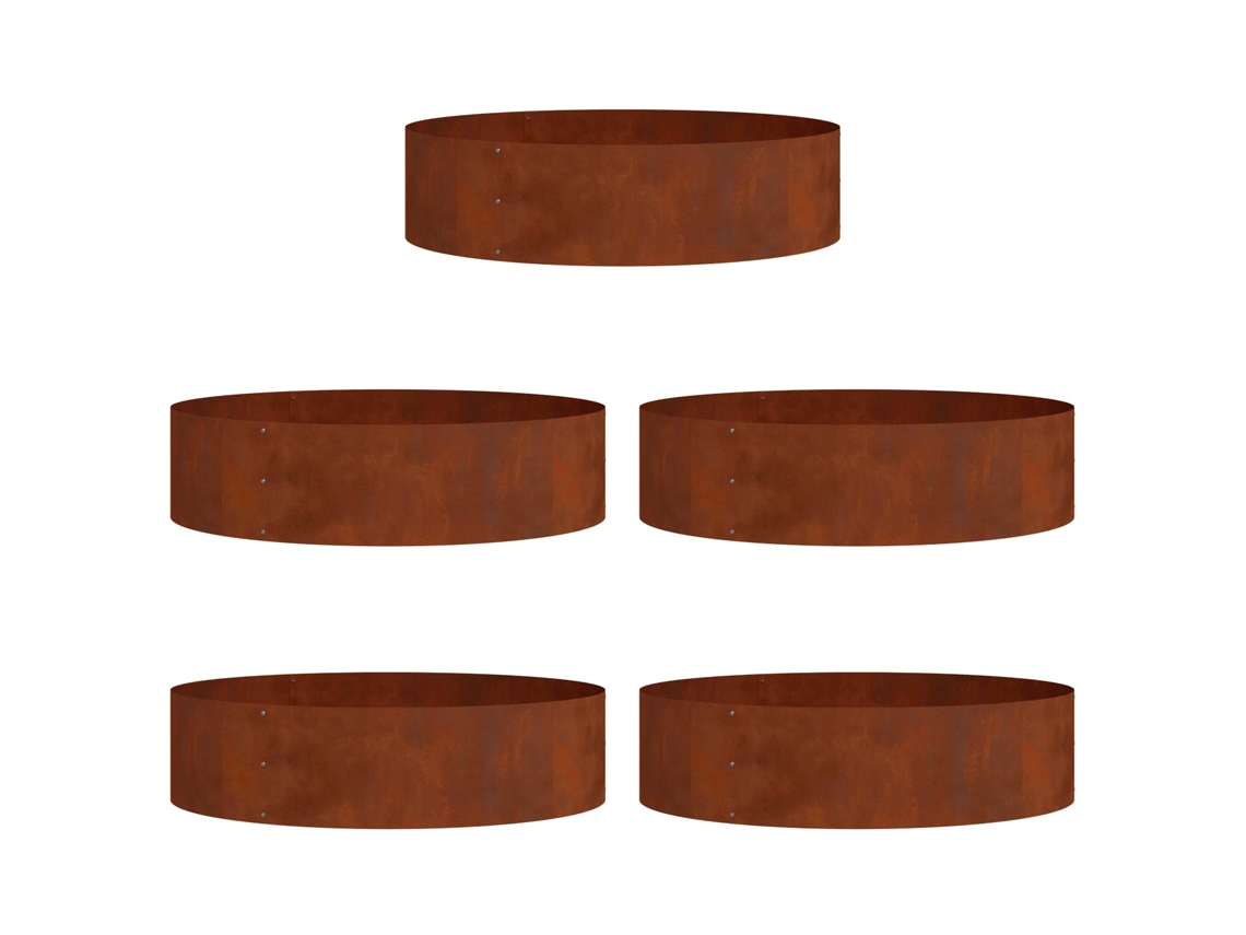 Anel de Vaso 5 Pcs - Floreira Castanho 80 X 80 X 20 Cm HARLANV1