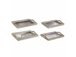 Tabuleiro Dkd Home Decor (2 Pcs) (40 X 30 X 6 Cm)