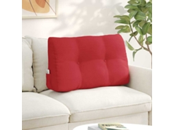 Vidaxl Travesseiro Para Costas Vermelho 80 X 24 X 50 Cm Tecido