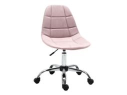 Cadeira de Escritório Giratória, Ergonômica e Sem Braços rosa 59x59x81-91cm BTFORUS