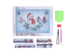 Kit De Pintura De Diamantes 5d Diy Niño Muñeco De Nieve Navideño Decorativo