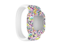 Lurelia Pulseira Garmin Vivofit Jr3 Sem Fivela, De Silicone Com Estampa Facial, Acabamento Moderno