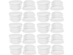 Villcase Tampa Redonda De Plástico Branco Para Tubo, 60-unidades, Pp
