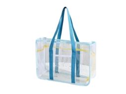 Bolsa De Praia Feminina Para Atividades Ao Ar Livre Pvc Transparente Para Viagem Armazenamento Prático Natação-azul