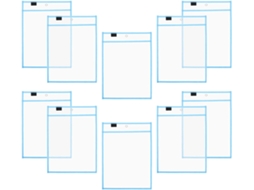 Packove Conjunto De 10-porta Documentos Transparentes A4 Com Argolas, Superfície Apagável, Leves E Duráveis, Ideais