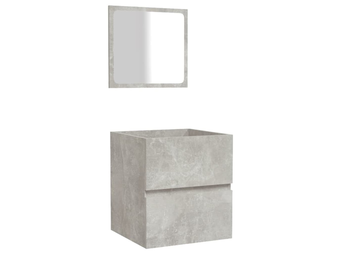 Bathroom Cabinet With Mirror, Bathroom Cabinets With Mirrors Vidaxl Cinzeto Madeira Processada (n/a)