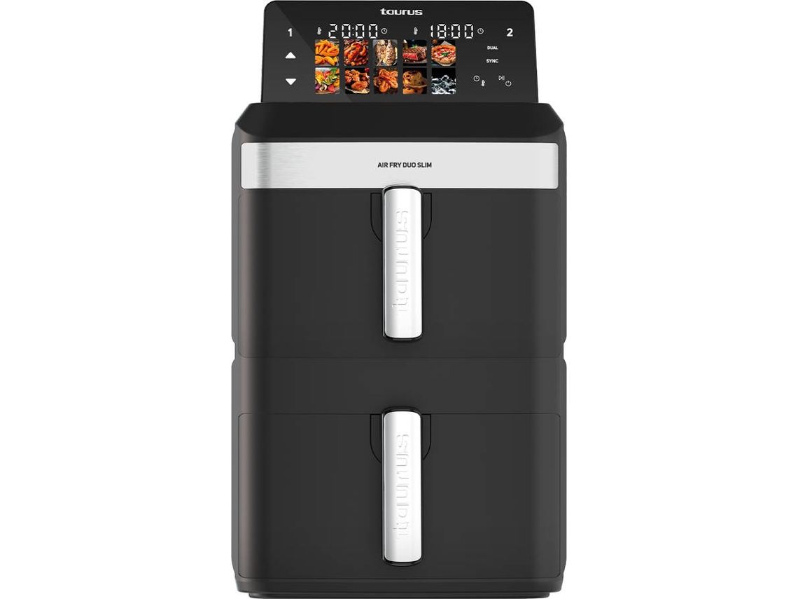 Fritadeira sem Óleo TAURUS Air Fry Duo Slim (13 L - Preto)