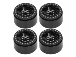 Mali 4 Pcs Cubo de Roda de Carro Rc 2.2in 12mm Hexagonal Alumínio 36mm para Carro Crawler 1/10 Preto