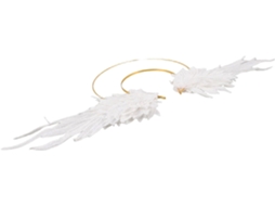 Coroa De Anjo Branca Com Asas, Tiara, Acessório De Cabeça Para Carnaval Feminino, Leve E Elegante.