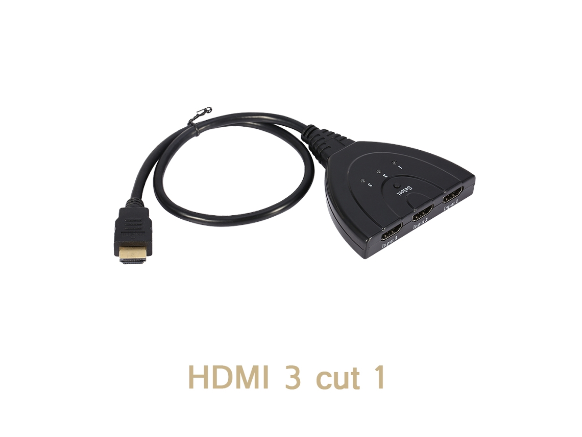 Hub Divisor HDMI de 3 Portas Preto com Comutação Automática CHABERLU