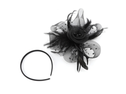 Chapéu Feminino Laxiscreed Com Detalhes Florais E Penas, Acessório Versátil Para Cabelo