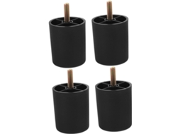 Conjunto De 4 Pés Plástico Para Móveis, Incluindo Pés De Sofá, Mesa E Cadeira Extensores De Altura Com Rosca Para
