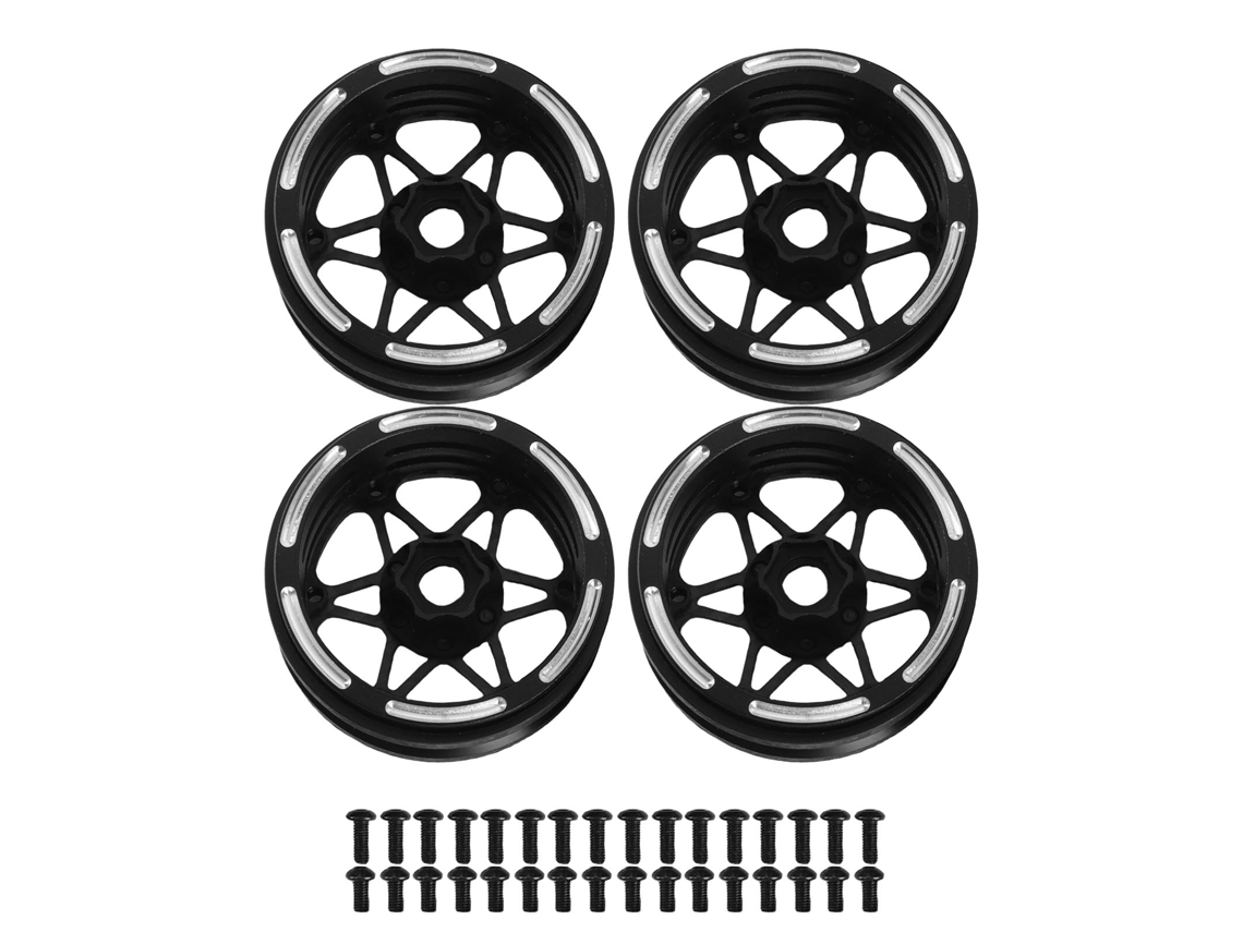 4pcs Aro De Roda De Fibra De Carbono 1.9 Polegadas Para Scx10 D90 Capra 1/10 Rc Crawler Beadlock Leve