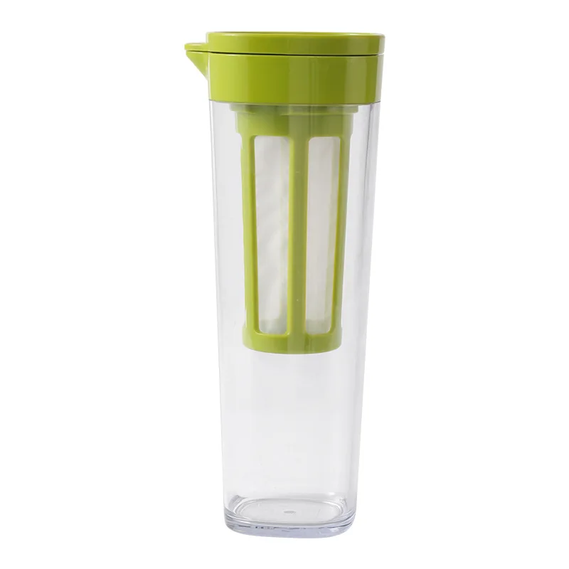 Jarra Portátil de 1100ml para Preparo de Bebidas Geladas com Filtro, Perfeita para Piqueniques e Acampamentos. MDUG (verde)