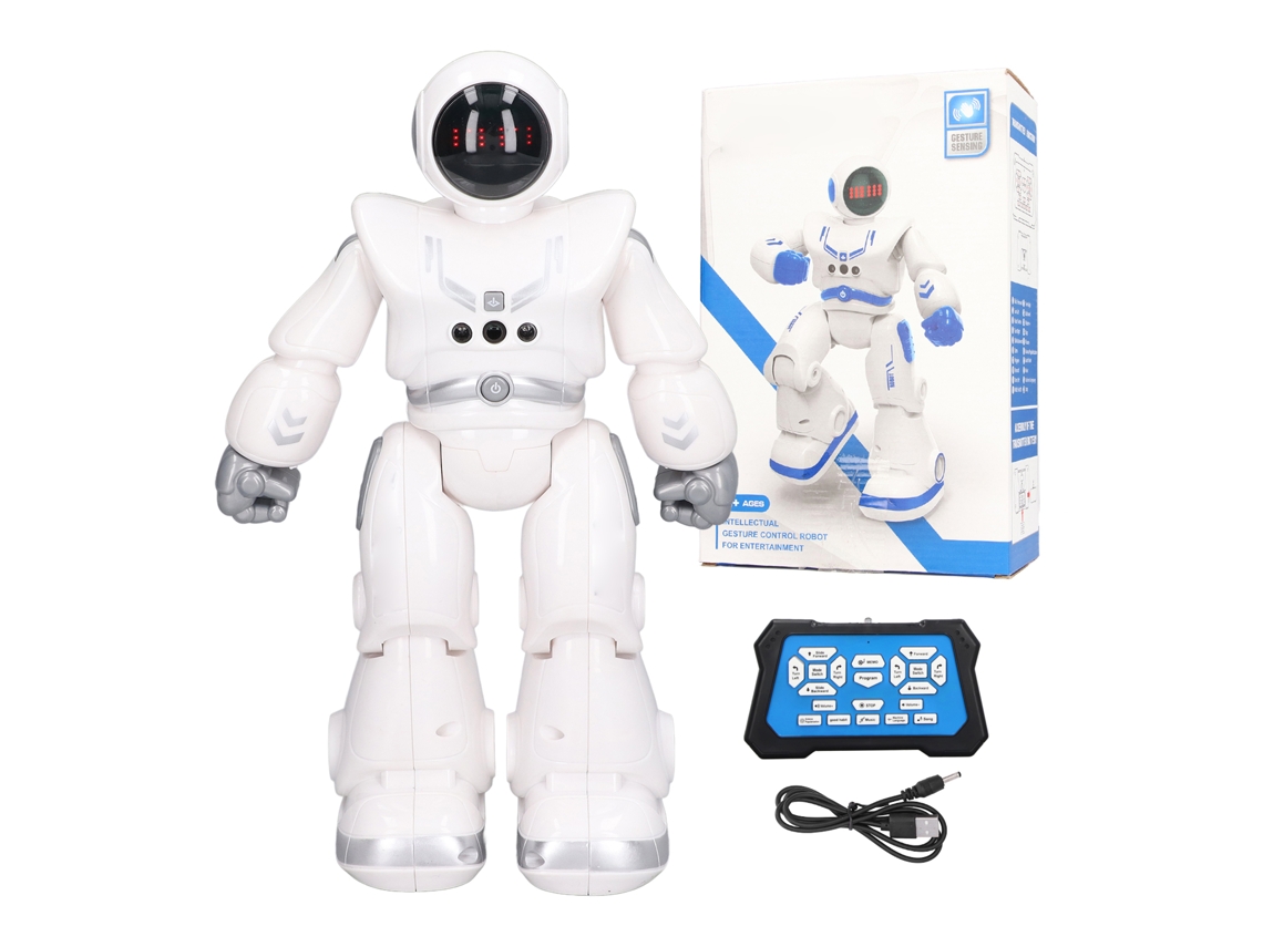 Ats brinquedo Robô com Controle Remoto por Infravermelho e Sensor de Movimento, Inteligente e Programável para Crianças