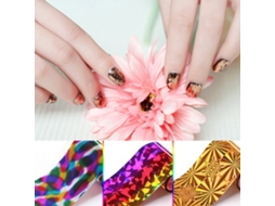 50 Cores Foil Transfer Sticker Arte De Unhas Design Estrela Diy Decoração Esmalte Unha Acessório