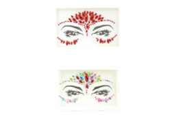Gemas Corporais Para Olhos Tatuagem Temporária De Cristal Moderna E Bonita Para Festa Rave, Adesivos De Strass Vermelho E Preto Para Halloween, Autoa