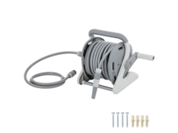 Carretel Mangueira Jardim Parede 20e X Portátil Com - Cinzento 2m Ø15mm Bocal2modos