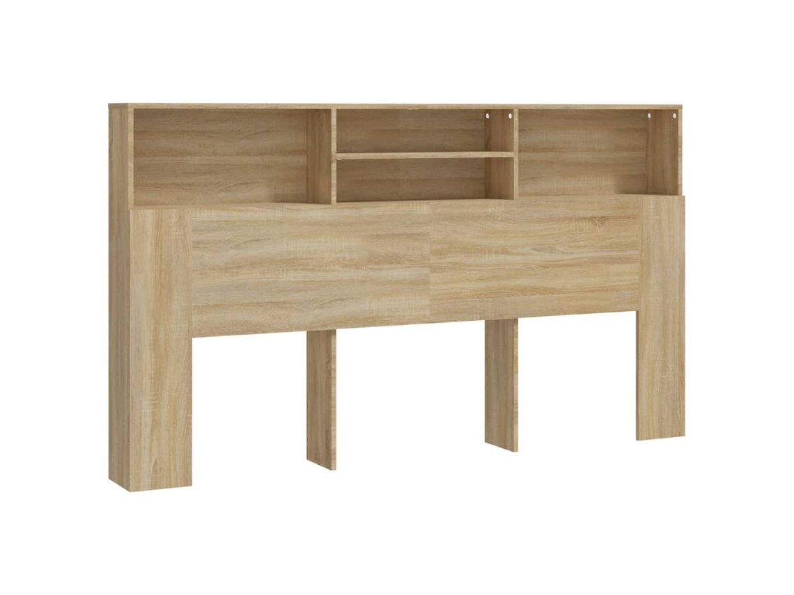 Headboard Cabinet, Headboard Cabinets Vidaxl Marrom Madeira Processada (180 X 19 X 103.5 Cm)