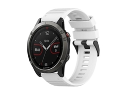 Pulseira De Relógio Lurelia Para Garmin Fenix 5 22 Mm Branco
