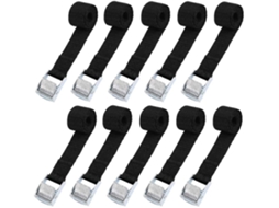 Conjunto De 10 Cintas Amarração, Carga Máxima De 500 Kg, Suporte Para Motocicleta/carro/bicicleta, Preto