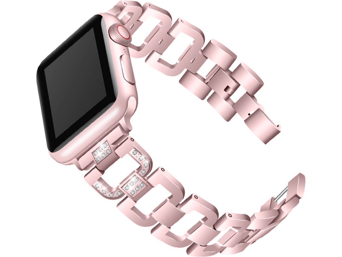 Bracelete Apple Watch 42 mm WJS Metal Rosa