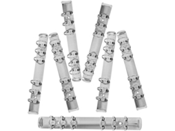 Conjunto De 7 Peças Fichário Com 6 Argolas Metal Para Decoração Escolar, Acessórios De Mesa Práticos E Duráveis Para Uso