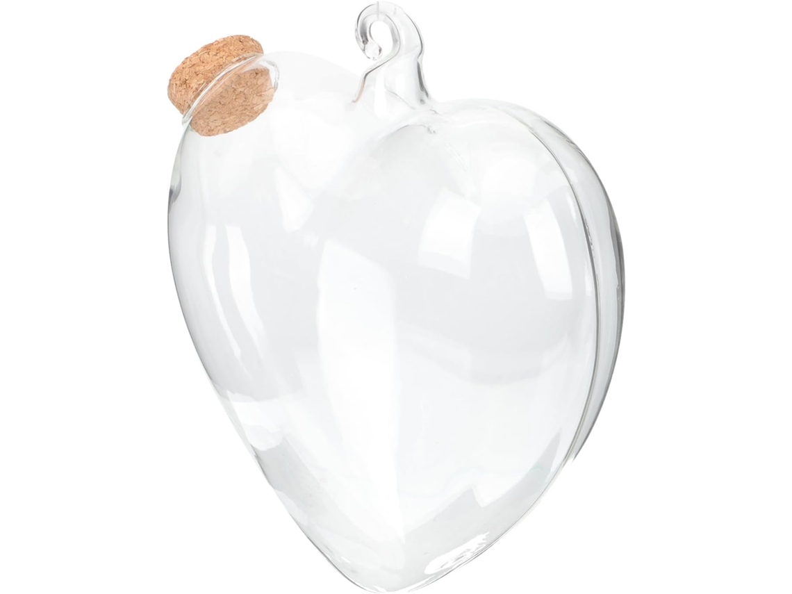Garrafa Decorativa Vidro Transparente 16 Rolha Madeira Suspenso Decoração Jardim Origami Desejos Cm Vaso Casa GOKOCO