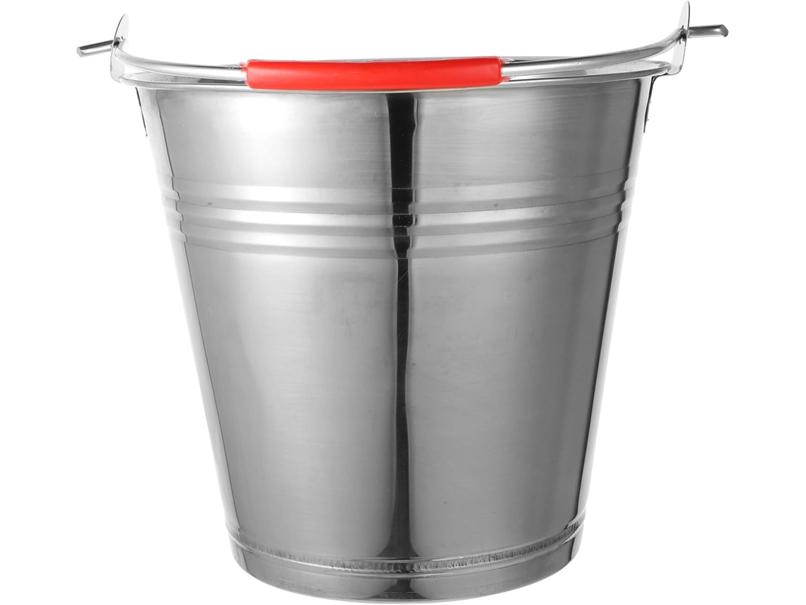 Balde de Metal Inoomp para Cinzas, Feito de Ferro, para Lareira e Churrasqueira, Grande Capacidade, Ao Calor, Estilo CHABERLU