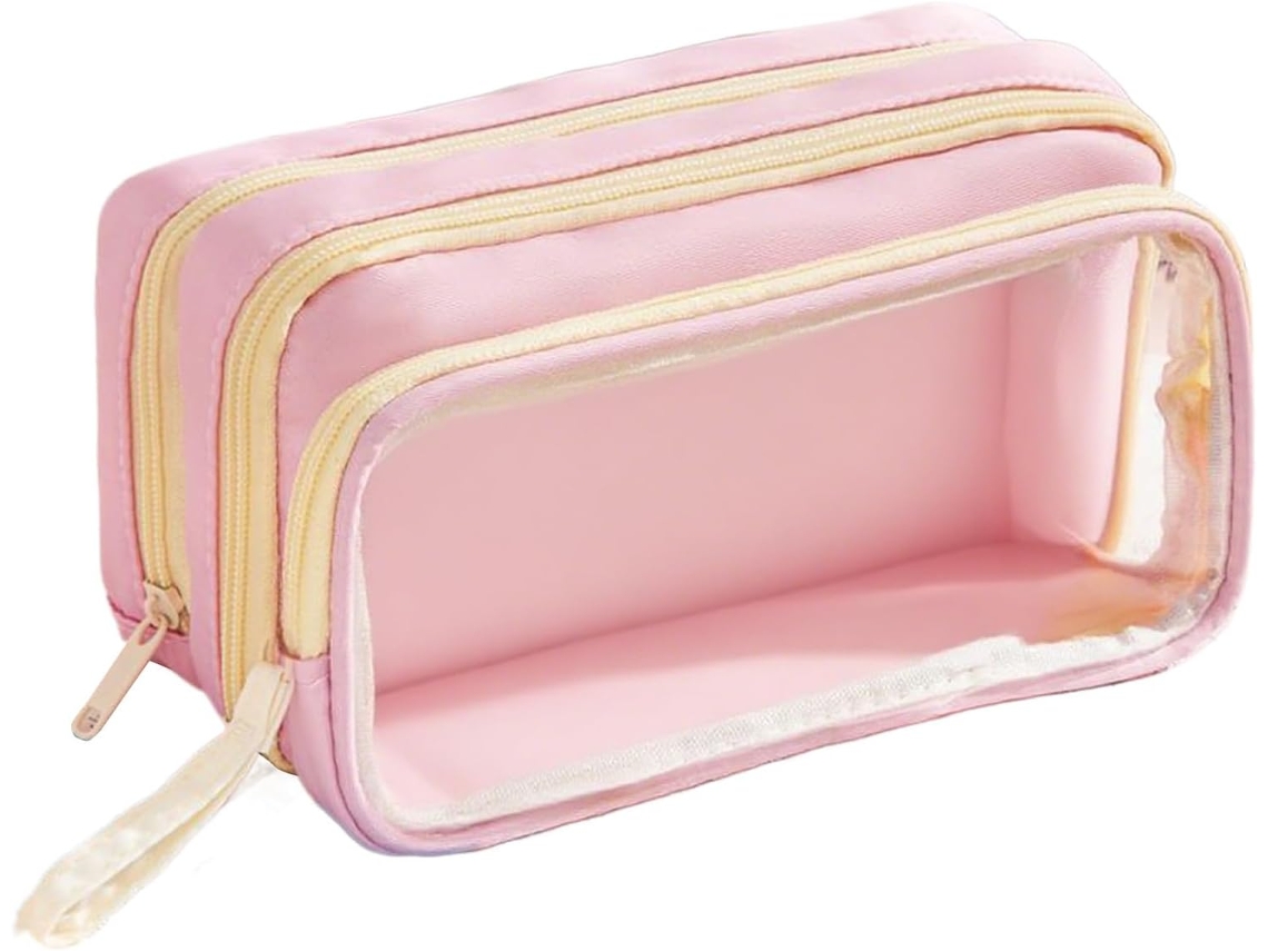 Case, Capacity Holder, Organizer Zipper Closure, Bag, 8.86x4.72x2.76 Peil High Stationery Portable