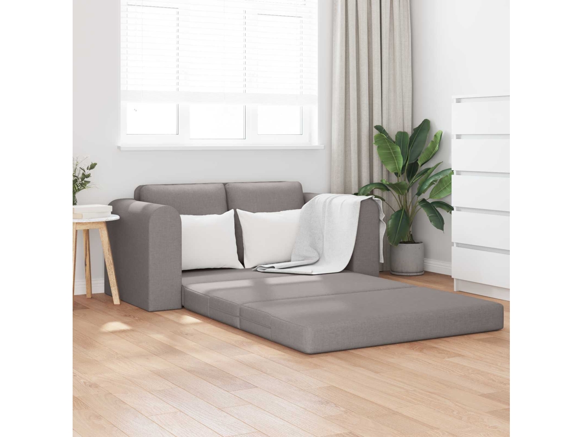 Vidaxl Sofá-cama Cinzento-acastanhado 148 X 71 X 83 Cm Tecido