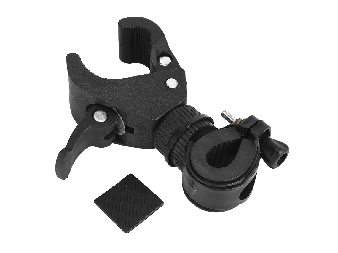 Suporte universal giratório para lanterna LED de bicicleta, ajustável 90 graus