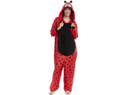 Fantasia de pijama joaninha para adulto
